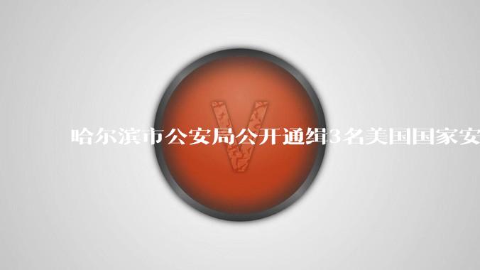 哈尔滨市公安局公开通缉3名美国国家安全局（NSA）特工，哪些信息值得关注？