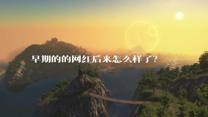 早期的的网红后来怎么样了？